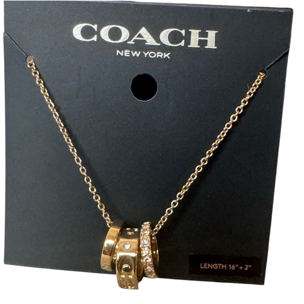 Coach Signature Rondell Necklace in Gold NWT - Picture 4 of 6